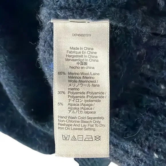 Madewell XL Blue Merino Wool Alpaca Blend Sweater Cozy Luxe Minimal - Picture 5 of 5